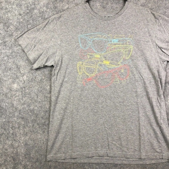 Oakley T-Shirt Mens Large Gray Short Sleeve Regular-Fit Crew Neck Pullover Logo - Picture 2 of 9